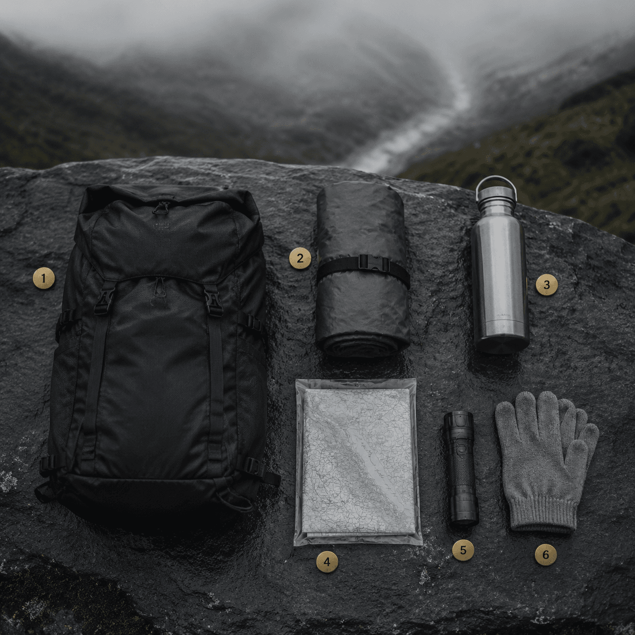 Misty Path Day Bag — an ordered day-kit board inspired by Alvie estate track